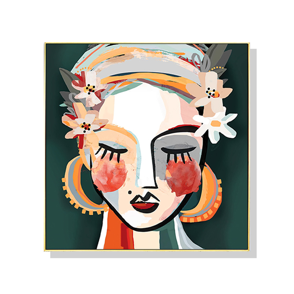 V207-1304-3-146091-00 Wall Art 90cmx90cm Sophie II Gold Frame Canvas - Image 1