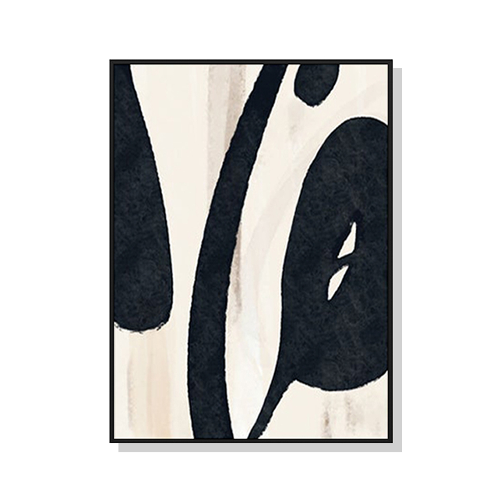 V207-1340-2-146033-00 Wall Art 80cmx120cm Black Ink Black Frame Canvas - Image 1