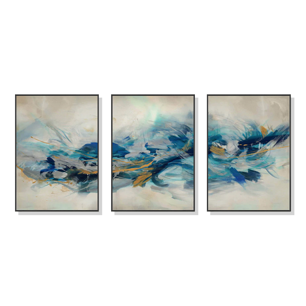 V207-1429-1-145823-00 Wall Art 70cmx100cm The Universal 3 Sets Black Frame Canvas - Image 1