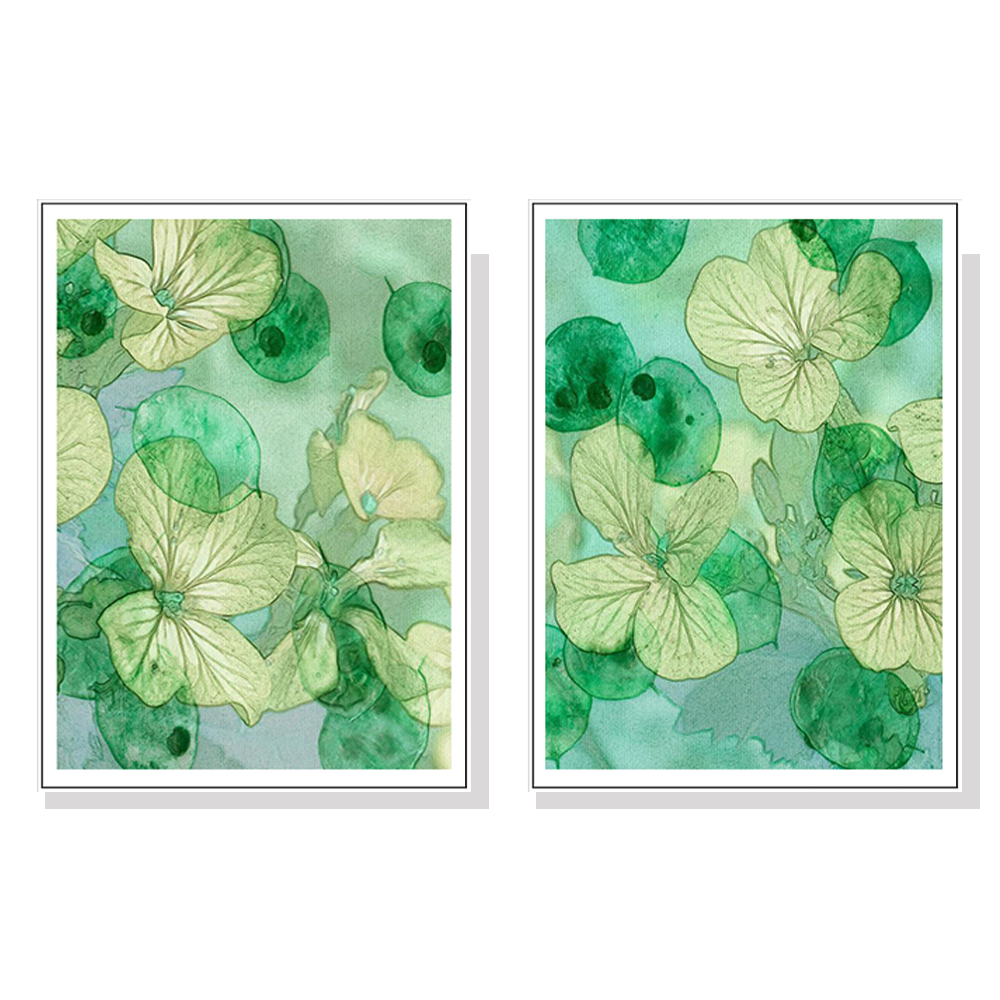 V207-1533-66570-00 Wall Art 50cmx70cm Zanzibar Gem 2 Sets White Frame Canvas - Image 1