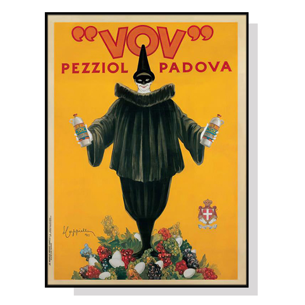 V207-1840-81974-00 Wall Art 60cmx90cm Pezziol Padova Black Frame Canvas - Image 1