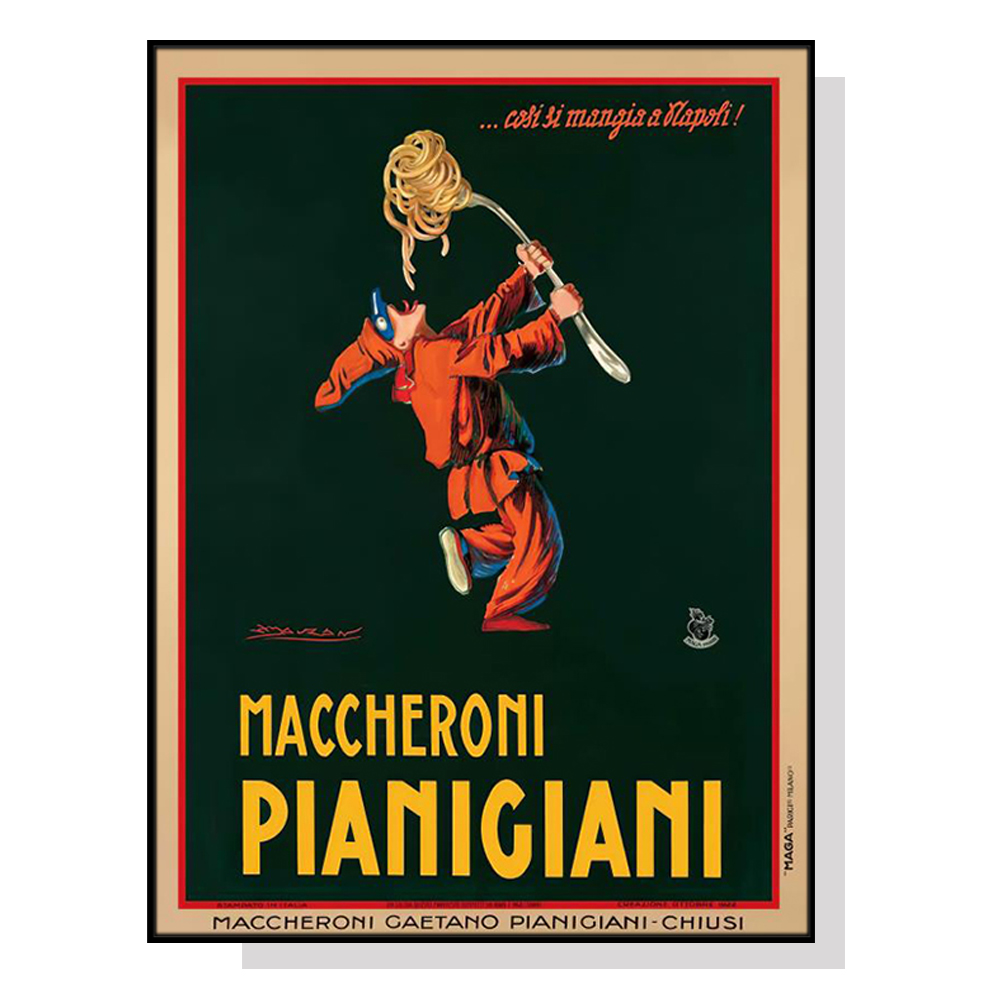 V207-1843-81971-00 Wall Art 50cmx70cm Maccheroni Pianiciani Black Frame Canvas - Image 1
