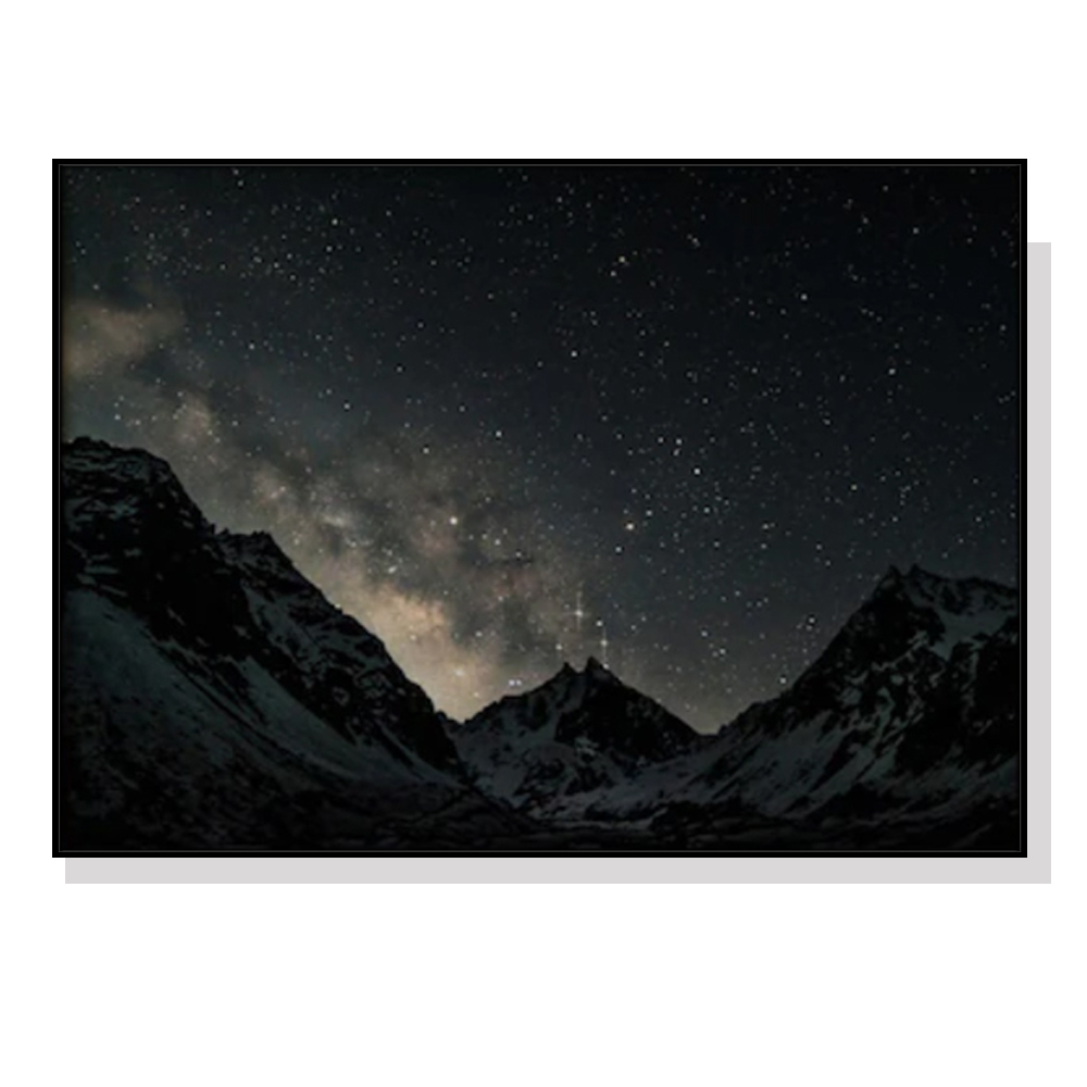 V207-1970-87351-00 Wall Art 50cmx70cm Night Court Black Frame Canvas - Image 1