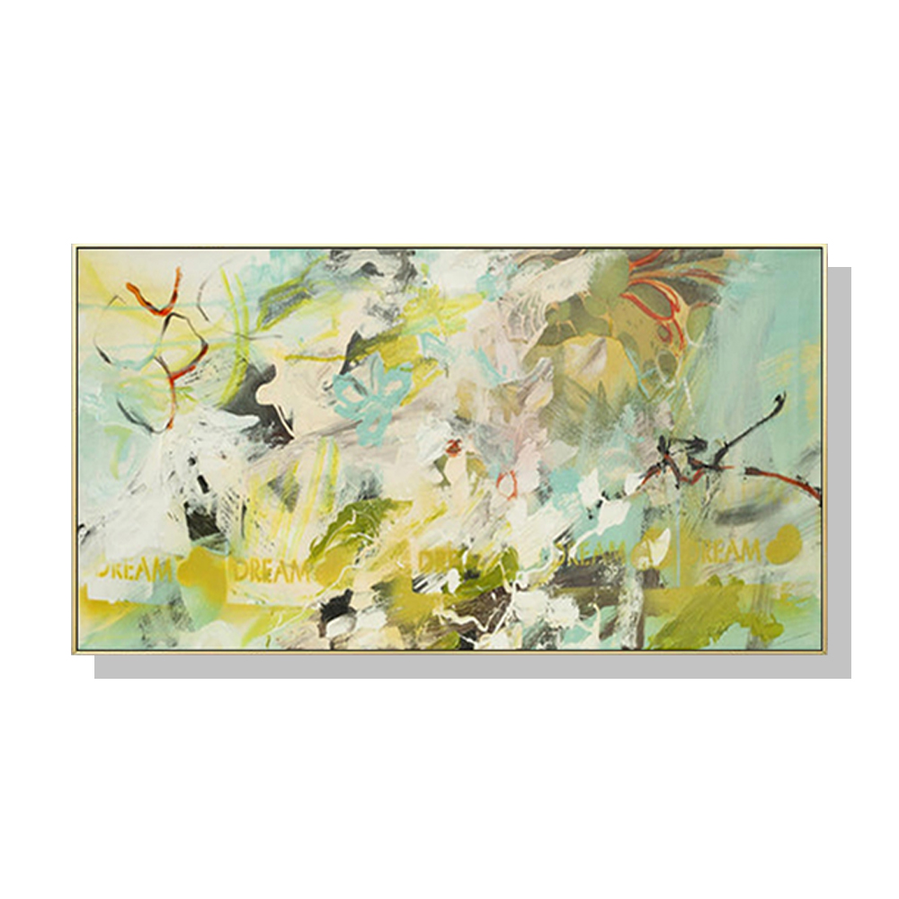 V207-2060-88999-00 Wall Art 50cmx100cm Summer Dream Gold Frame Canvas - Image 1