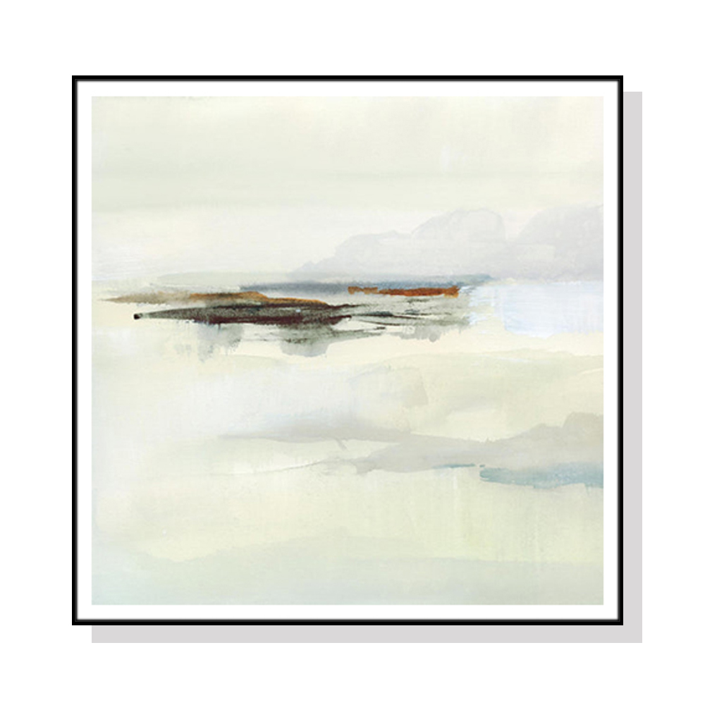 V207-21551-97493-00 Wall Art 40cmx40cm Atmospheric Edge Black Frame Canvas - Image 1