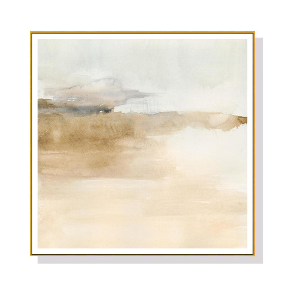 V207-21591-97496-00 Wall Art 40cmx40cm Atmospheric Edge II Gold Frame Canvas - Image 1