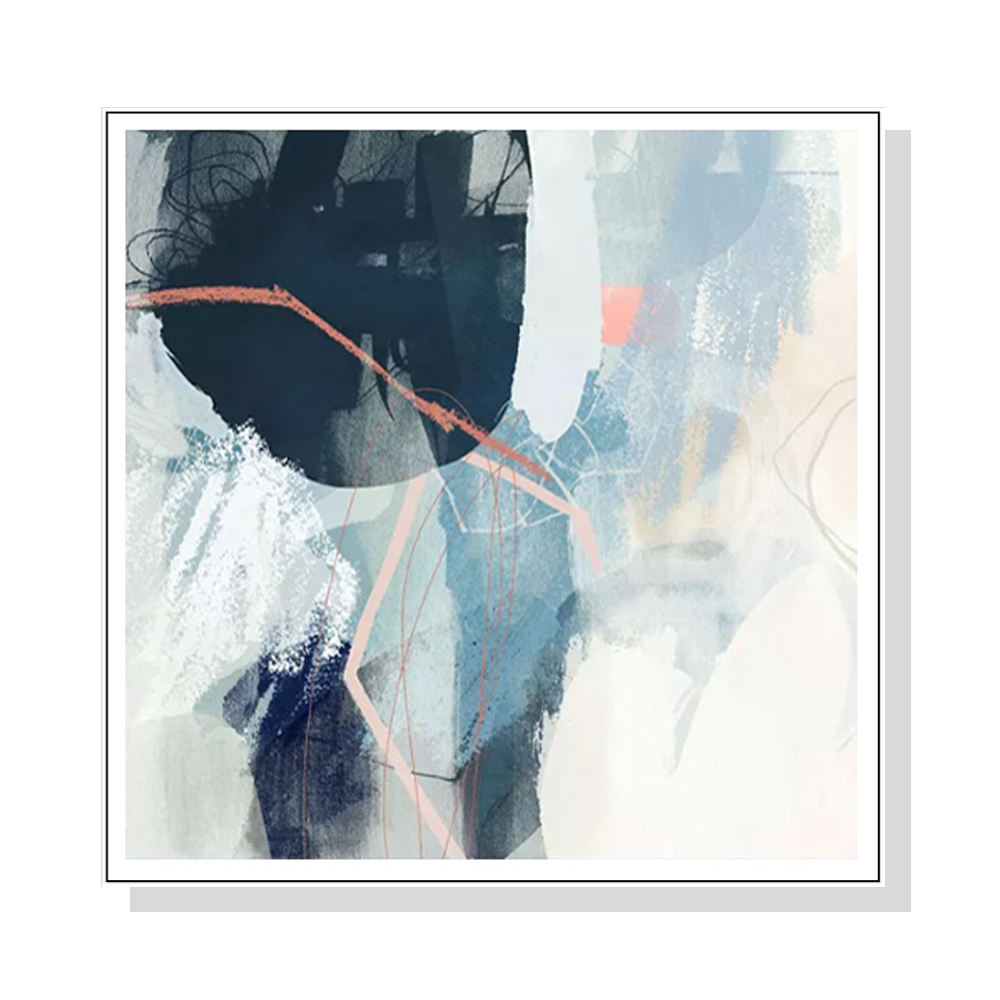 V207-2175-91379-00 Wall Art 60cmx60cm Luz II White Frame Canvas - Image 1