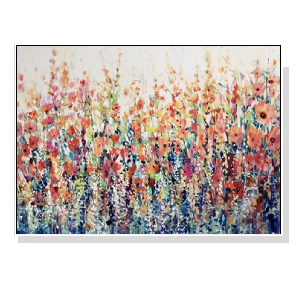 V207-21863-96745-00 Wall Art 100cmx150cm Flourish Of Spring White Frame Canvas - Image 1