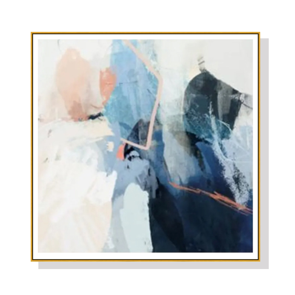 V207-2213-91361-00 Wall Art 70cmx70cm Luz I Gold Frame Canvas - Image 1