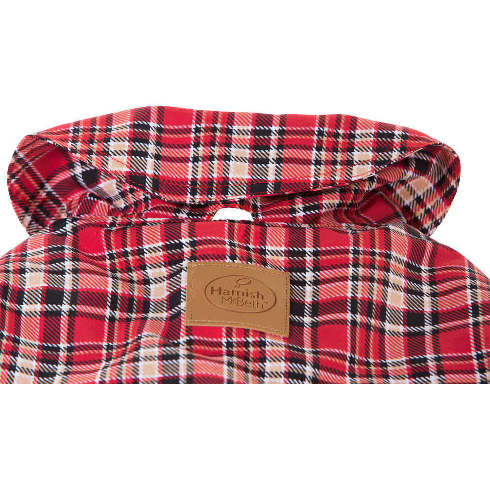 V208-CSTR-70-71904-00 Tartan Red Dog Coat 70cm - Image 1