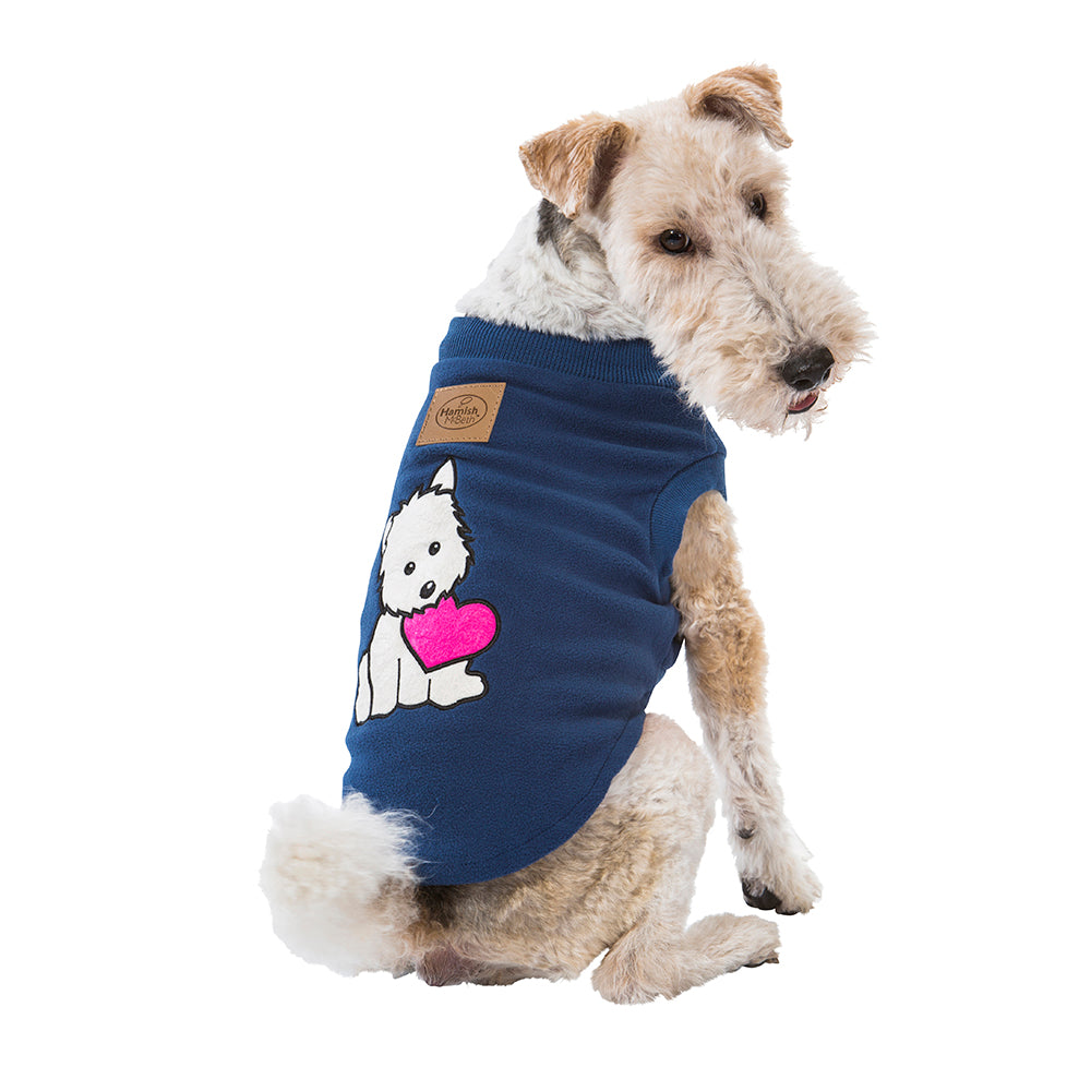 V208-PJ-PHB30-71966-00 Puppy Heart Blue Dog Pyjamas 30cm - Image 1