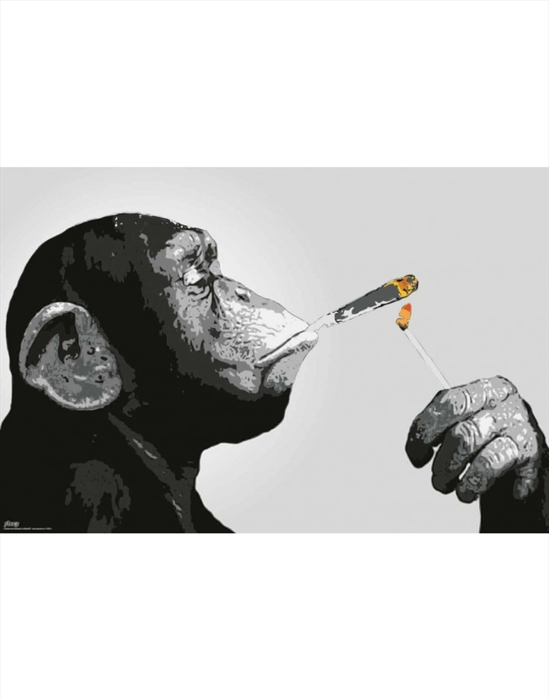 V210-2631435-77082-00 Steez Smoking Chimp Poster - Image 1