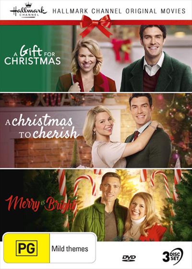 V210-2647590-80202-00 Hallmark Christmas - A Gift For Christmas / A Christmas To Cherish / Merry and Bright - Collection DVD - Image 1