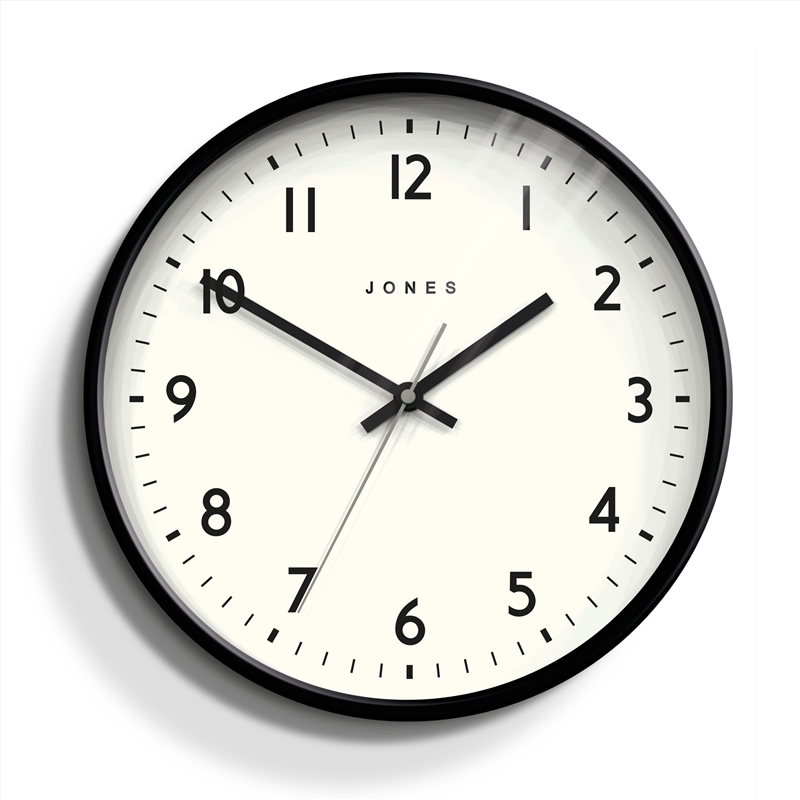 V210-2858489-202503071845-00 Newgate Jones Jam Clock Matte Black - Image 1