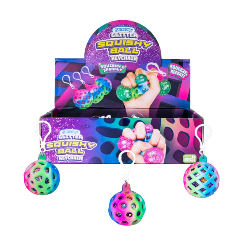 V210-2990335-202502241311-00 Sensory Squishy Ball K/C Glitter (SENT AT RANDOM) - Image 1