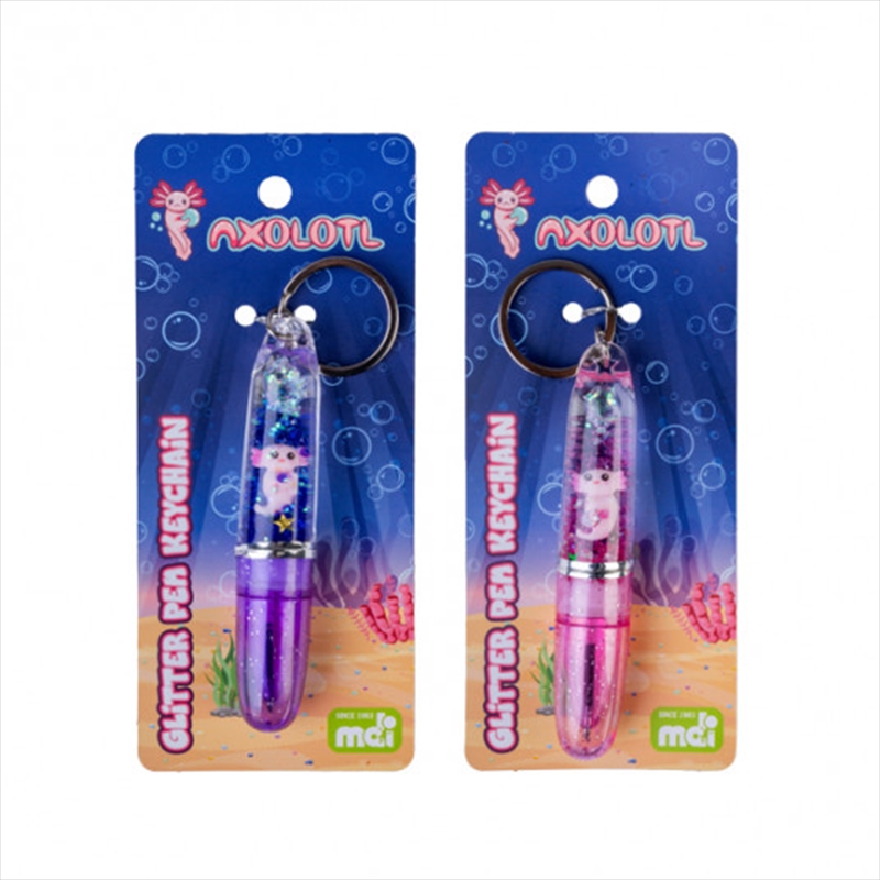 V210-3008935-202503071731-00 Glitter Ball Pen K/C Axolotl - Image 1