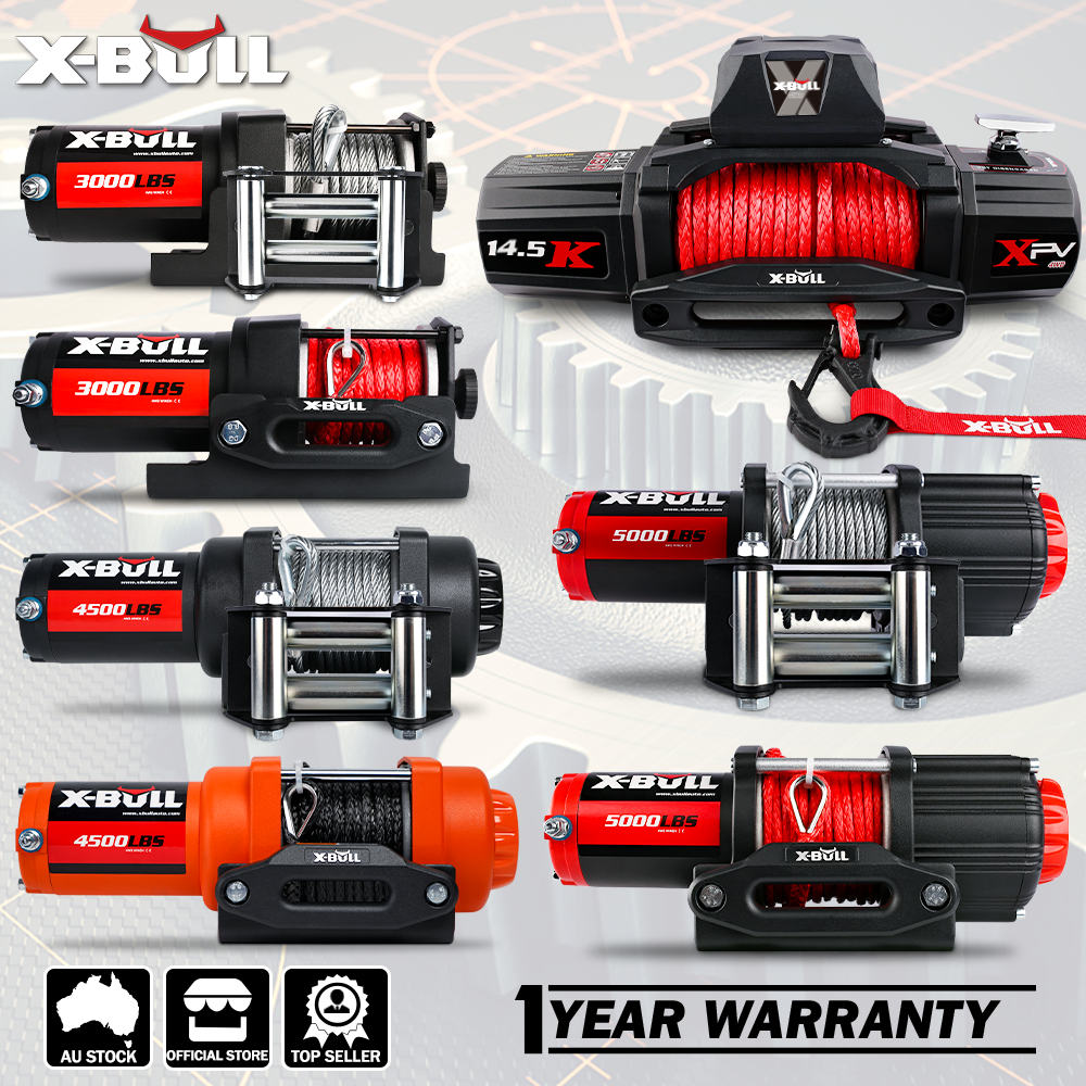 V211-AUEB-AXEW003S-159183-00 X-BULL Electric Winch 12V 5000LBS Steel Cable Wireless remote ATV UTV Boat Trailer - Image 1
