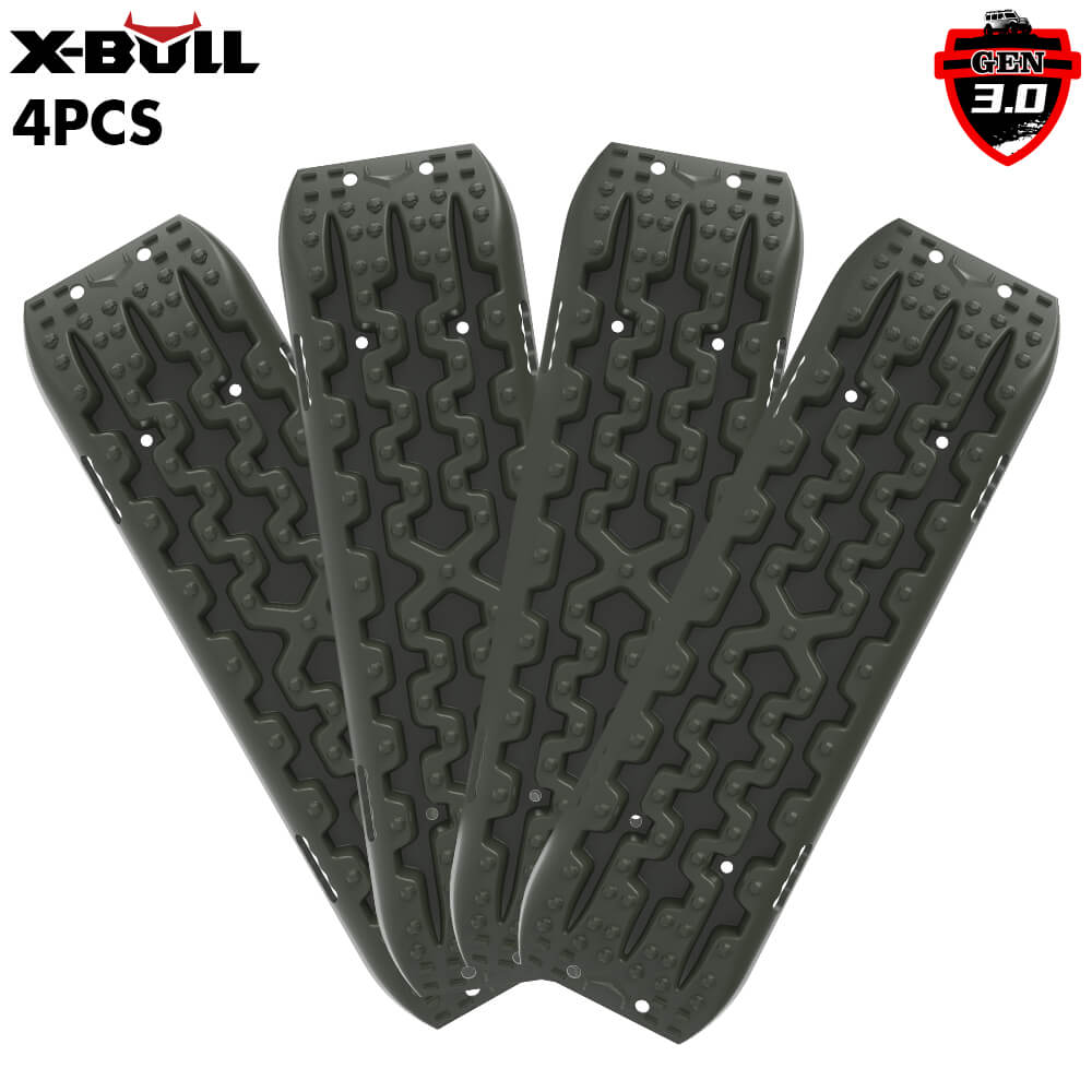V211-AUEB-XBRT007-35623-00 X-BULL Recovery tracks / Sand tracks / Mud tracks / Off Road 4WD 4x4 Car 2 Pairs Gen 3.0 - Olive - Image 1