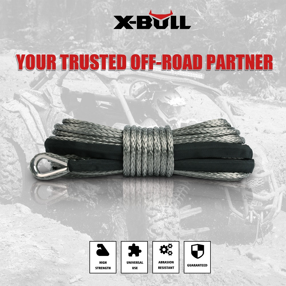 V211-AUEB-XBSR002_d261297fe5d92008_1 X-BULL Winch Rope 5.5mm x 13m Dyneema Synthetic Rope Tow Recovery Offroad 4wd4x4 - Image 1