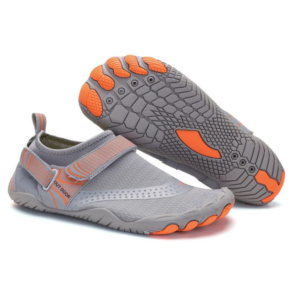 V213-01WS-A-G-GRY39_MD210CG_1 Men Women Water Shoes Barefoot Quick Dry Aqua Sports Shoes - Grey Size EU39 = US6 - Image 1