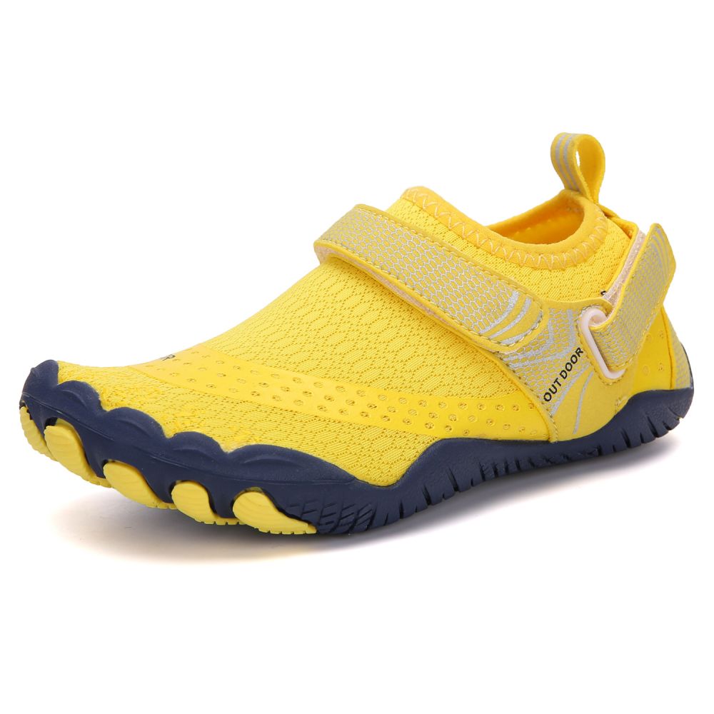 V213-04WS-A-K-NYLW4_WI0RBW2_1 Kids Water Shoes Barefoot Quick Dry Aqua Sports Shoes Boys Girls - Yellow Size Bigkid US4 = EU36 - Image 1