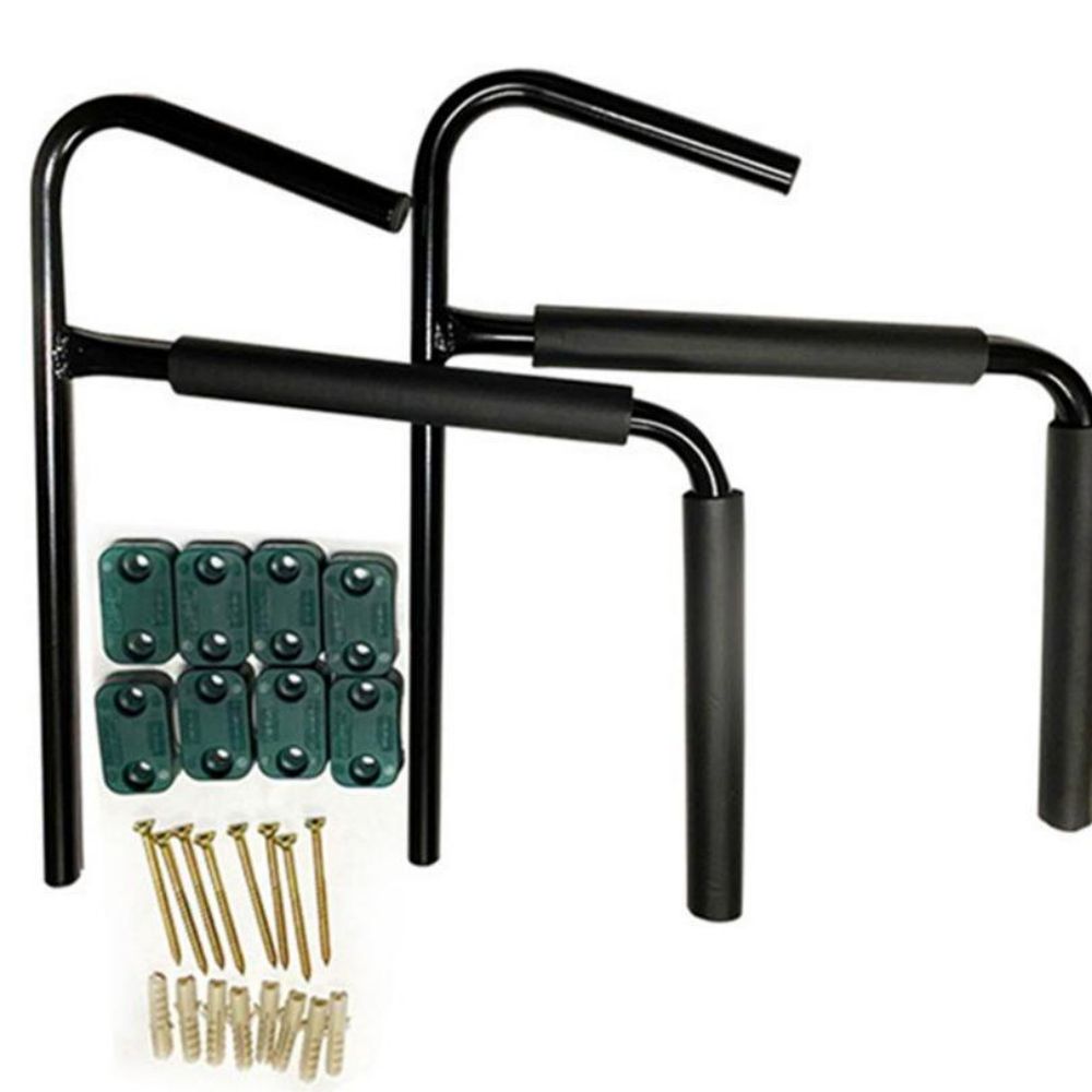 V213-HOOK-A-BLK_S2lD6GZ_1 2Pcs Kayak Wall Rack Carrier Canoe Paddle Surfboard Holder Wall Mount Shelf - Image 1