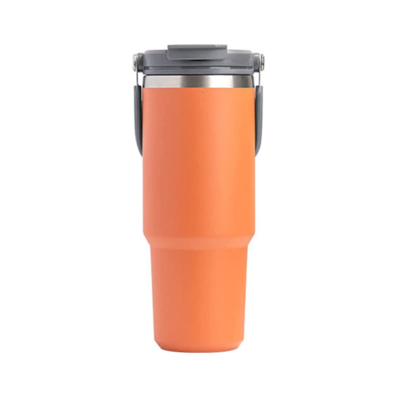 V213-TYESOMUG-750MLORG-79990-00 750ML Orange Stainless Steel Travel Mug with Leak-proof 2-in-1 Straw and Sip Lid, Vacuum Insulated Coffee Mug for Car, Office, Perfect Gifts, Keeps Liquids Hot or Cold - Image 1