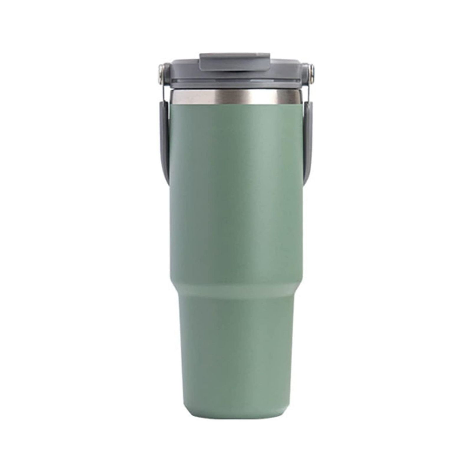 V213-TYESOMUG-900MLGRN-79983-00 900ML Green Stainless Steel Travel Mug with Leak-proof 2-in-1 Straw and Sip Lid, Vacuum Insulated Coffee Mug for Car, Office, Perfect Gifts, Keeps Liquids Hot or Cold - Image 1