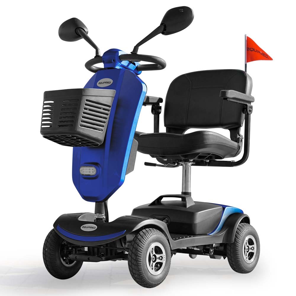 V219-AGCMSCEMQA3BL-73715-00 EQUIPMED Electric Mobility Scooter For Elderly Motorized Riding Older Adults Aid Portable E-Scooter - Image 1