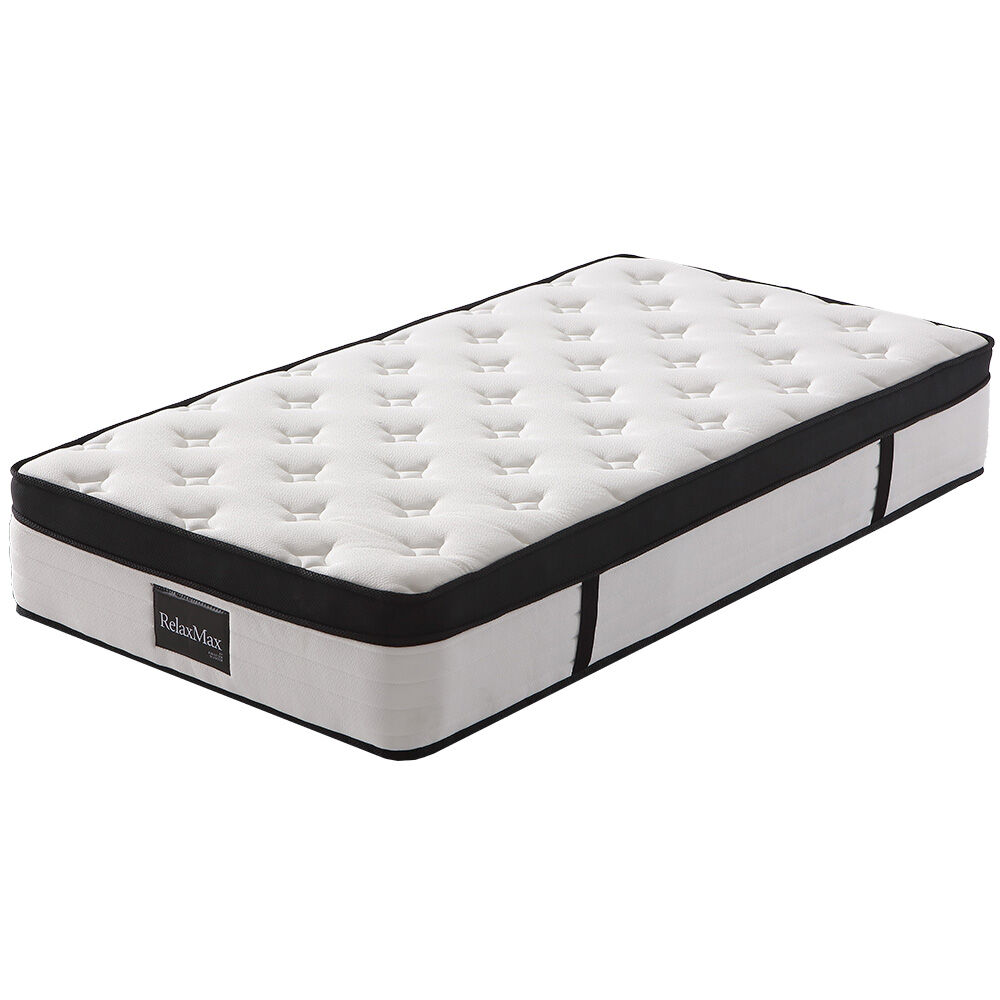 V219-BEDMATKSST2A-202507141526-00 KINGSTON SLUMBER RelaxMax 31cm King Single Mattress, Medium, Euro Top, 5-Zone, Pocket Spring, Knitted Fabric - Image 1