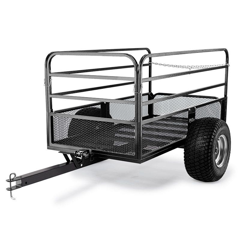V219-MOWCRTPLTAMD1-74171-00 PLANTCRAFT Towed Steel Mesh Dump Cart Garden ATV Mower Trailer Tray 1250lbs - Image 1