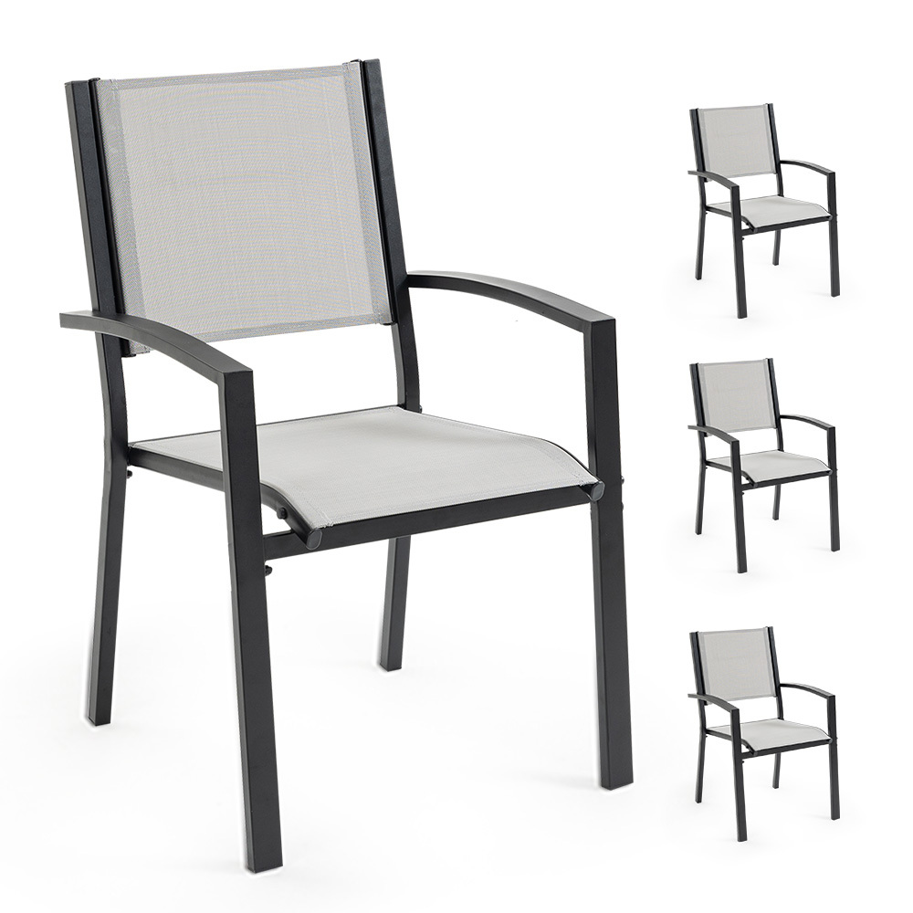 V219-OTDCHRFOS4TA-225503-00 Fortia 4pc Outdoor Dining Chair Set, Furniture for Outside - Image 1