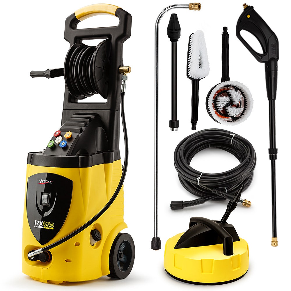 V219-PRWELC550USAACAB-202504231329-00 Jet-USA RX550 Electric High Pressure Washer 3500PSI Ultimate Pack, 5 Nozzles, Spin & Wheel Brush, Deck Cleaner, Turbo Head, Angled Lance, 30M Hose Reach - Image 1