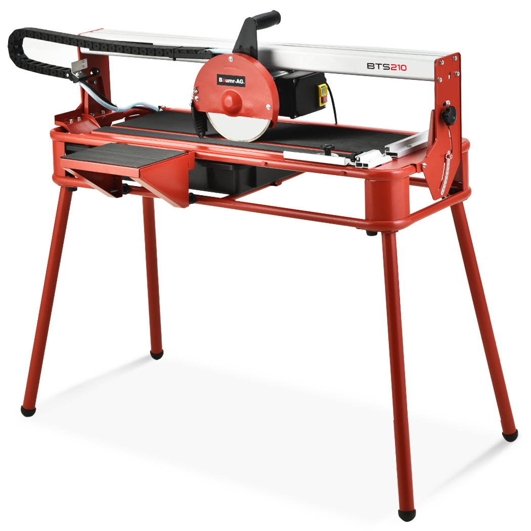 V219-TILSAWBMRA210-74339-00 BAUMR-AG 800W Electric Tile Saw Cutter with 200mm (8") Blade, 720mm Cutting Length, Side Extension Table - Image 1