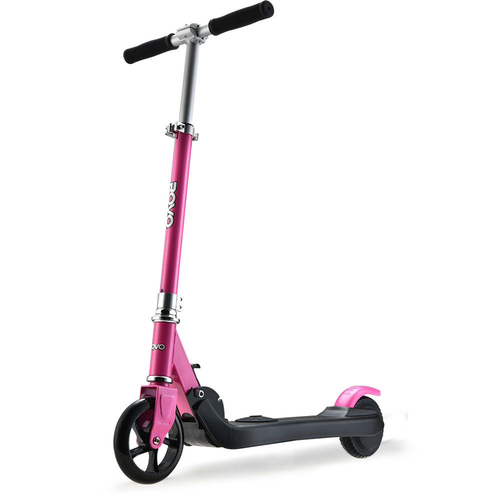 V219-TRNESCRVM2PA-74426-00 ROVO KIDS Electric Scooter Lithium Ride-On Foldable E-Scooter 125W Rechargeable, Pink - Image 1
