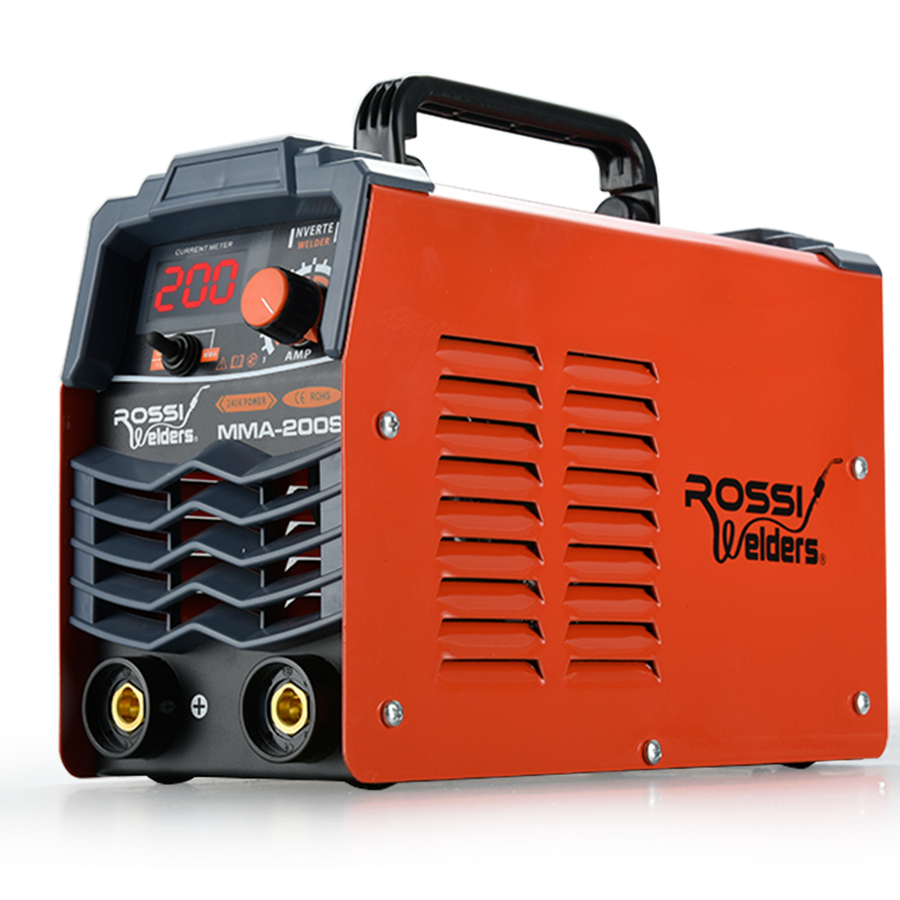 V219-WLDMMAROSA2C0-WLDMMAROSA2C0-00 ROSSI 200 Amp Portable Inverter Arc Stick Welder, MMA DC Gas Inverter Welding Machine, 15A Plug - Image 1