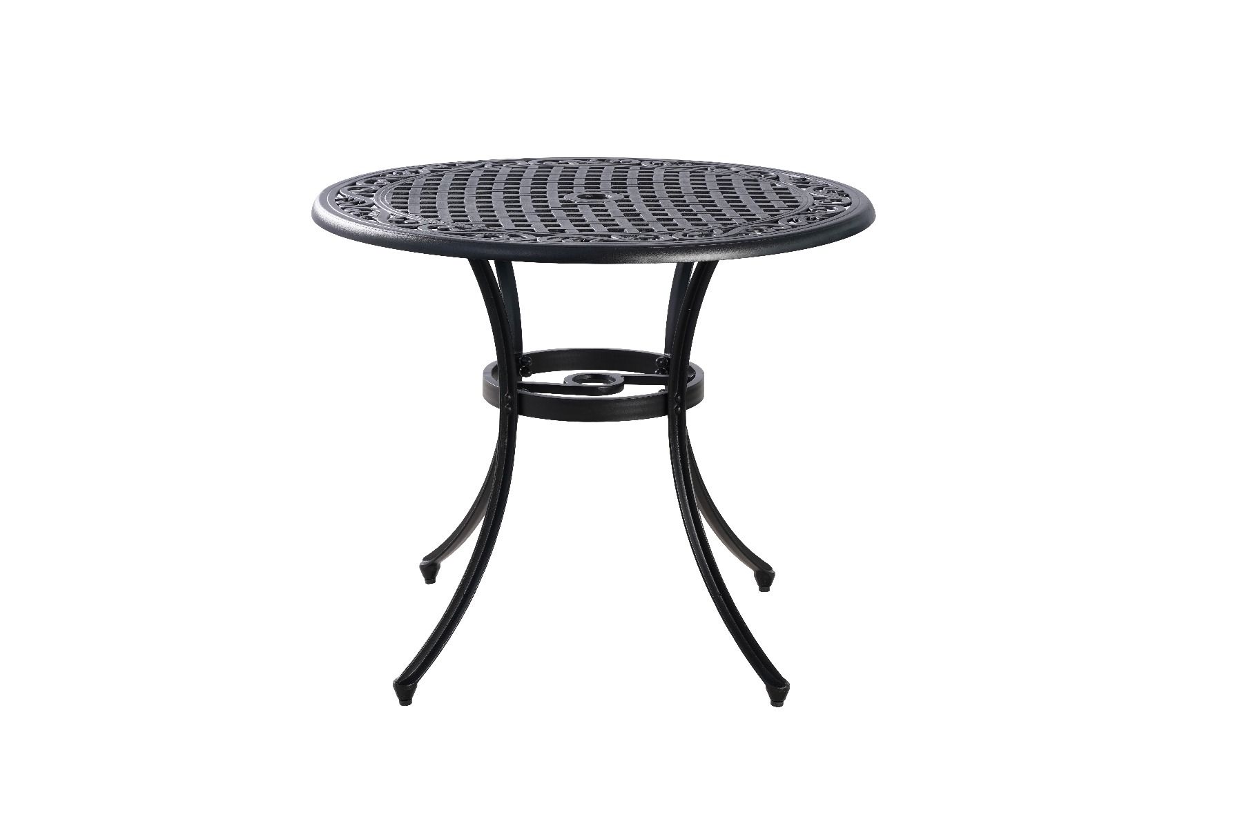 V231-CAT-090BLACK-202506031300-00 Marco Aluminium 90cm table - Image 1