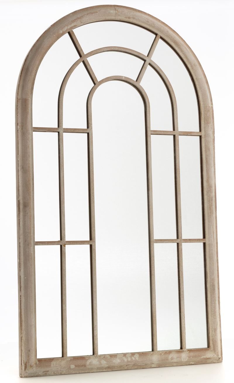 V231-MID-61-202506031255-00 Large Garden Arched Window Mirror - Image 1