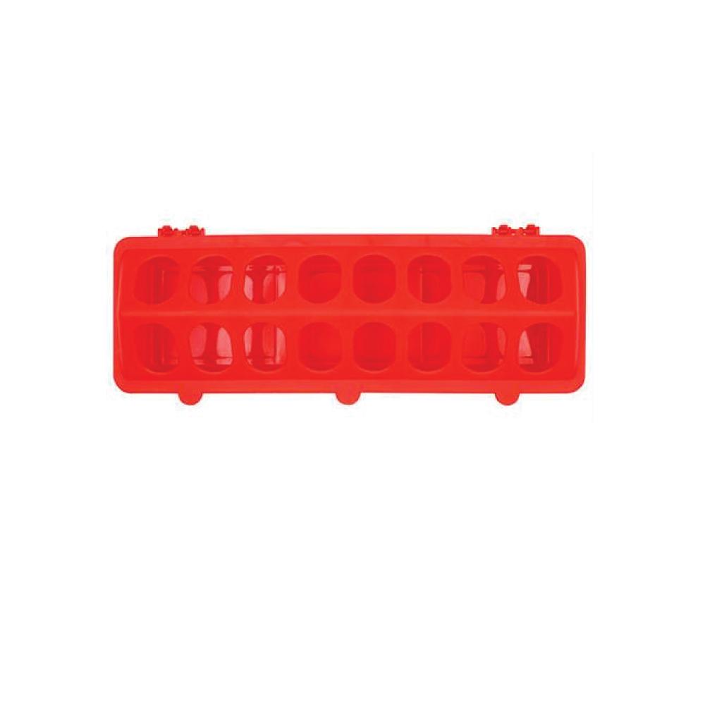 V238-SUPDZ-31390479548496-202507252206-00 30cm Long Poultry Feeder Feeding Trough Chicken Chick Red Plastic Flip Top Container - Image 1