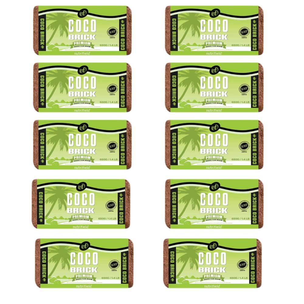 V238-SUPDZ-31989421998160-202507252302-00 10x 650g Coco Brick Premium Coir Peat Organic Plant Growth Media Husk Nutrifield - Image 1