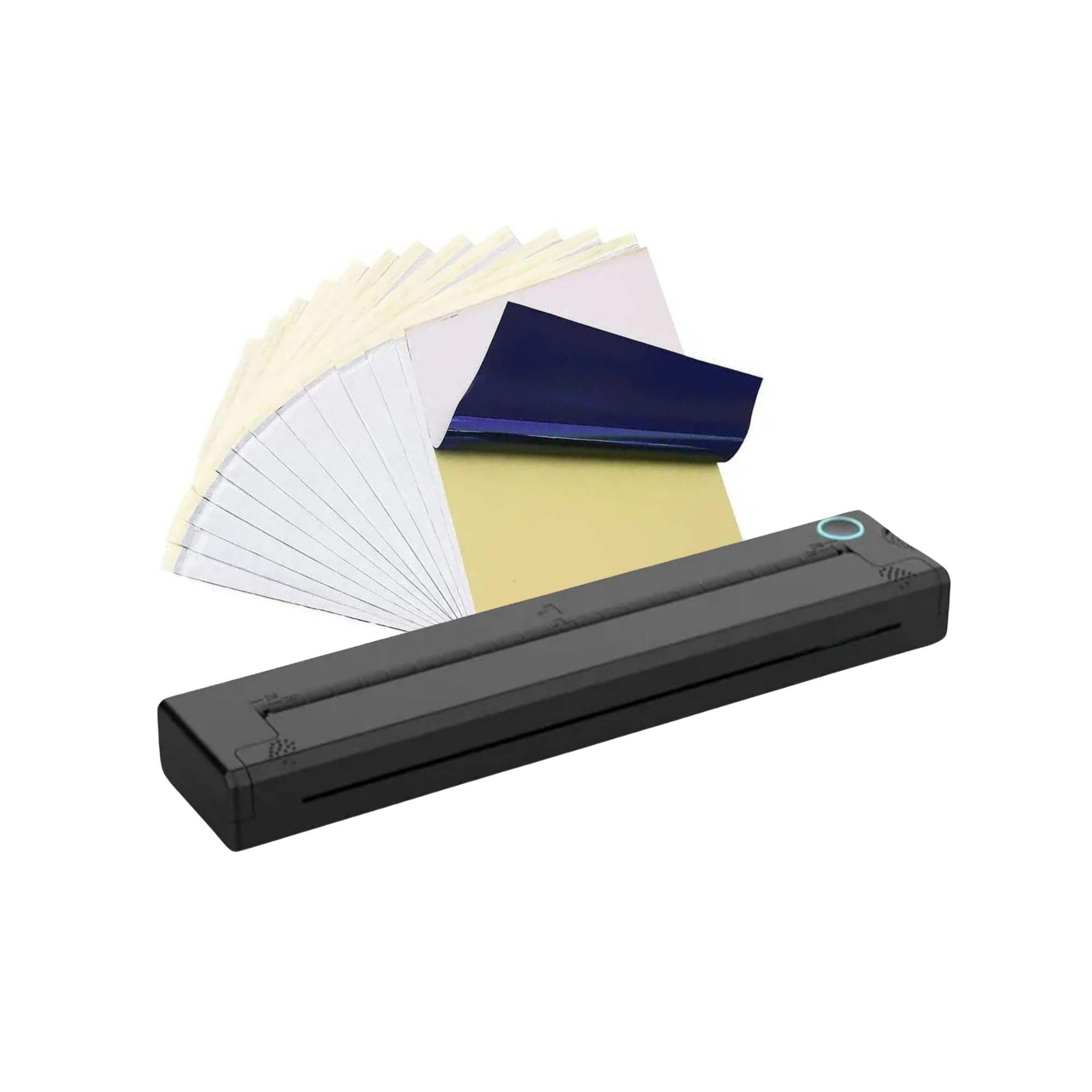 V238-SUPDZ-40904561393744-202505271445-00 Tooleroo Portable A4 Thermal Printer Black + Tattoo Stencil Paper - Wireless - Image 1