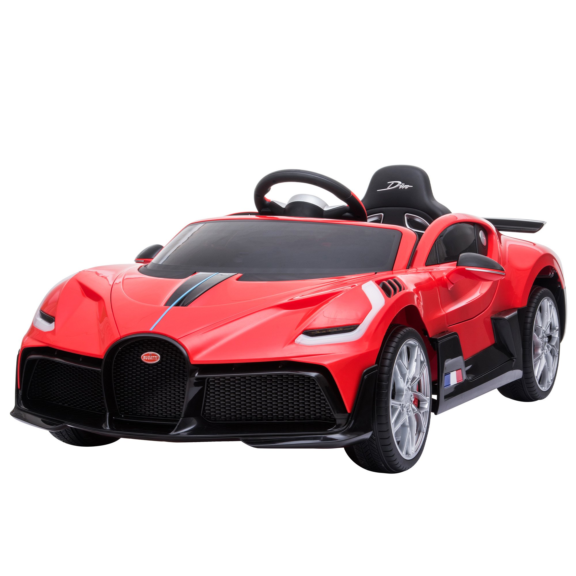 V240-CAR-BGT-338-RD-167598-00 Kahuna Licensed Bugatti Divo Kids Electric Ride On Car - Red - Image 1