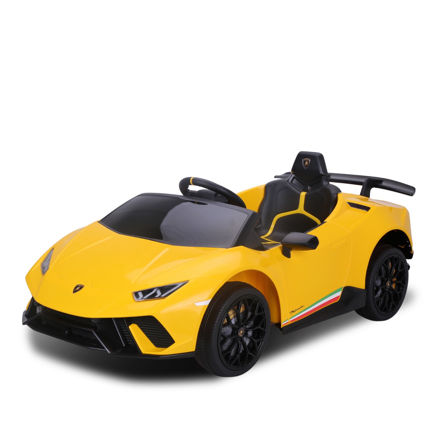 V240-CAR-LAM-YL-70541-00 Kahuna Lamborghini Performante Kids Electric Ride On Car Remote Control - Yellow - Image 1