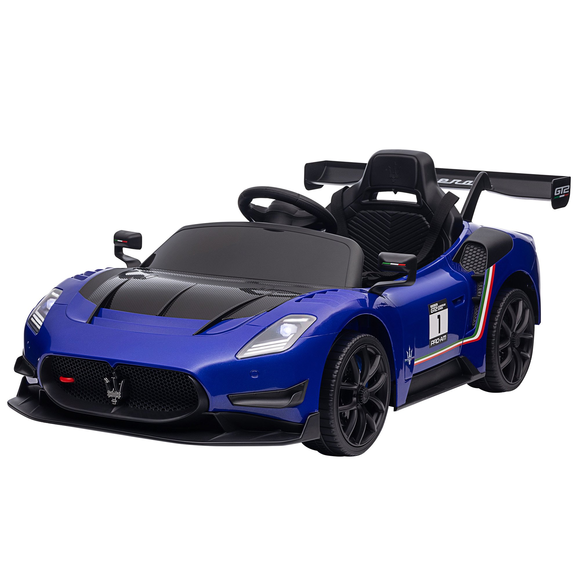 V240-CAR-MST-GT2-BU-202505071221-00 Kahuna Maserati MC20 GT2 Licensed Electric Kids Ride On Race Car Blue - Image 1