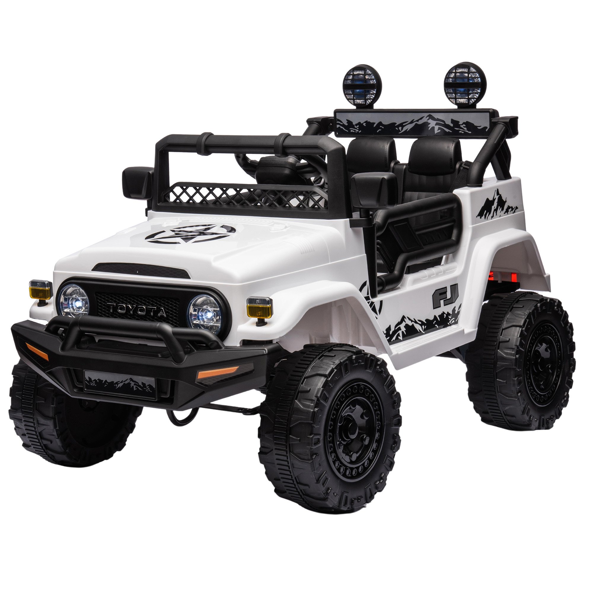 V240-CAR-TYT-FJC-WH-167602-00 Kahuna Authorized Toyota Electric Kids Ride-on Car Fj Cruiser - White - Image 1