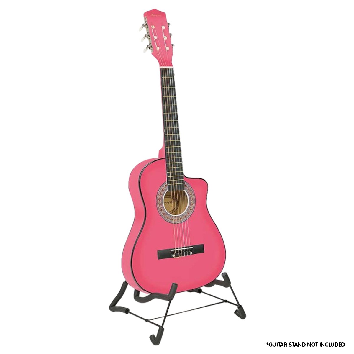 V240-CC34-PK-71753-00 Karrera Childrens Acoustic Guitar Kids - Pink - Image 1