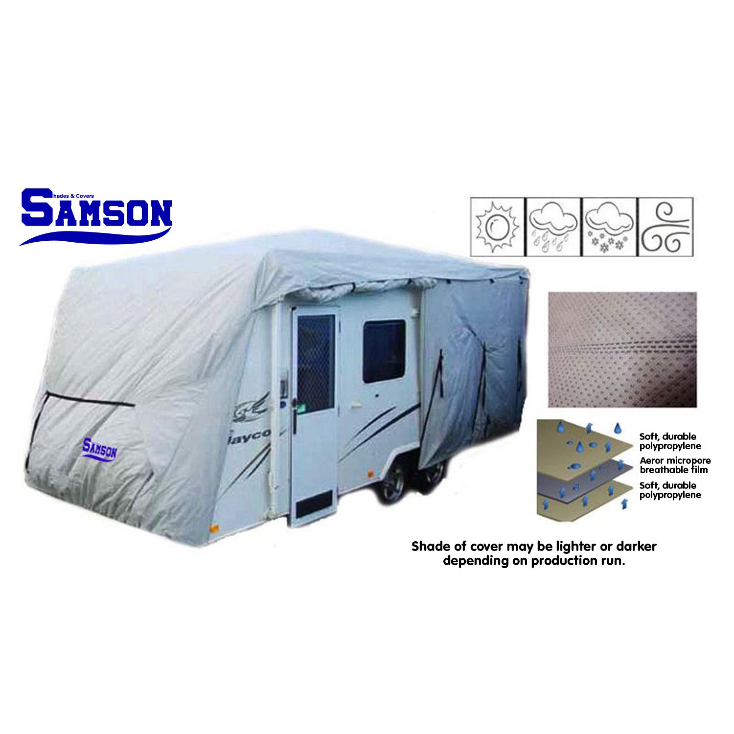 V240-COV-SAM-CVAN-2224-70940-00 Samson Heavy Duty Caravan Cover 22-24ft - Image 1