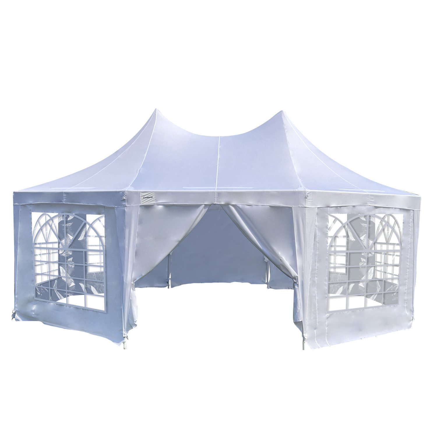 V240-GAZ-WED-6X45-WH-73589-00 Wallaroo 6x4.5m Wedding Gazebo Marquee with Sidewalls - Image 1