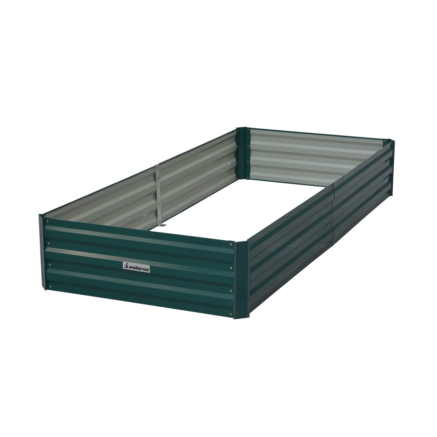 V240-GBD-BSW-2109-GN-73360-00 Wallaroo Garden Bed 210 x 90 x 30cm Galvanized Steel - Green - Image 1