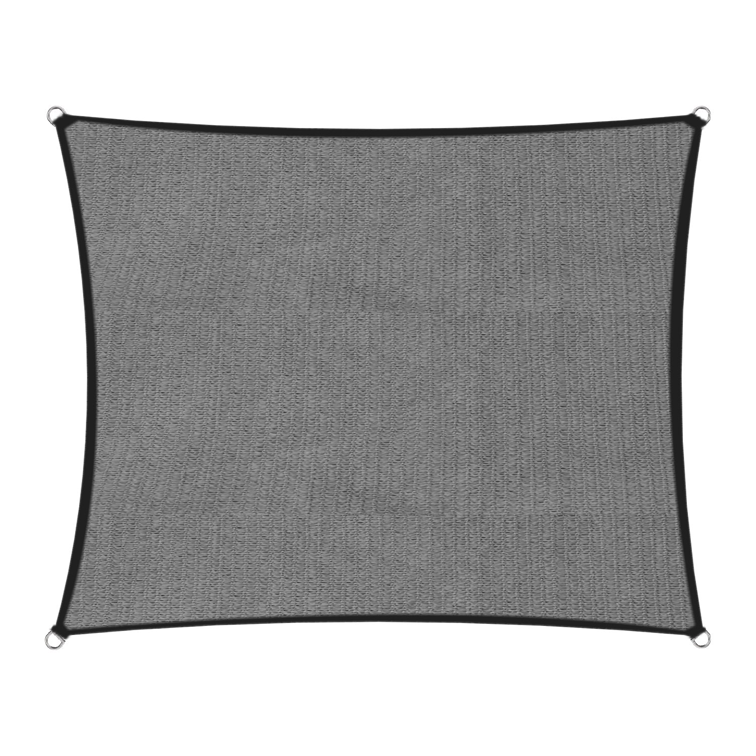 V240-GYSS-8X8-70979-00 Wallaroo Outdoor Sun Shade Sail Canopy Grey Square 8 x 8M - Image 1